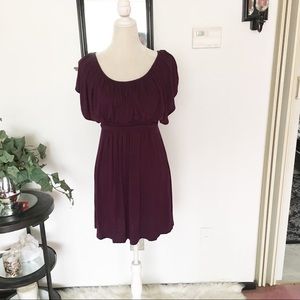 Gilli Purple Plum Fit & Flare Dress